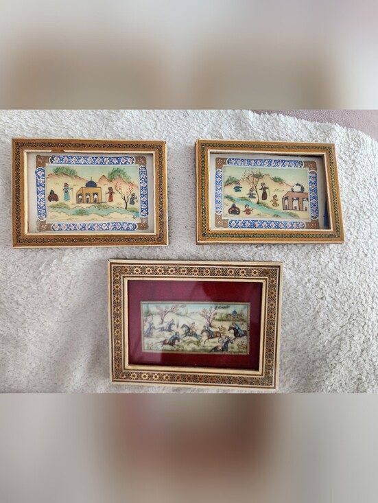 Other - Antique PERSIAN Hand Painted On Bone Art.